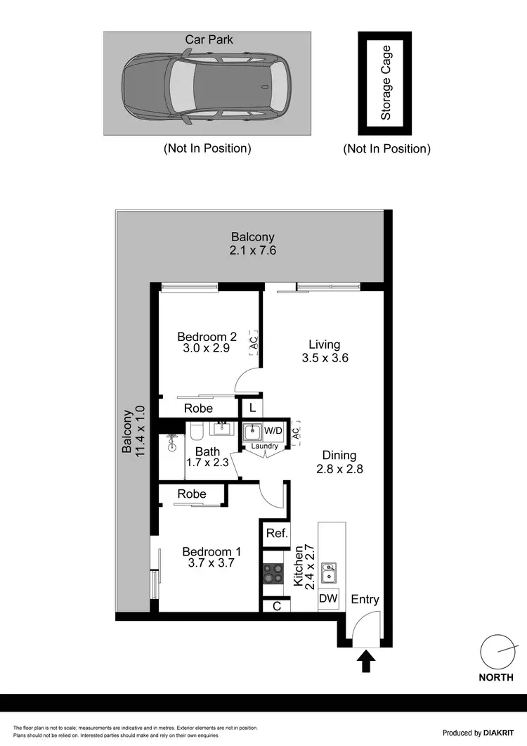 Floorplan of Homely apartment listing, 801/21-37 Waitara Ave, Waitara NSW 2077