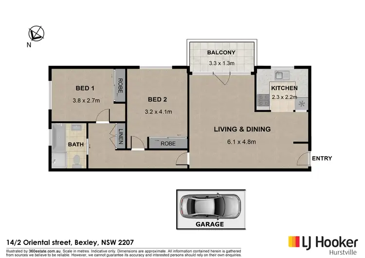 Floorplan of Homely unit listing, 14/2 Oriental Street, Bexley NSW 2207
