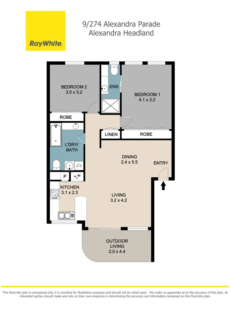 Floorplan of Homely unit listing, 9/274 Alexandra Parade, Alexandra Headland QLD 4572