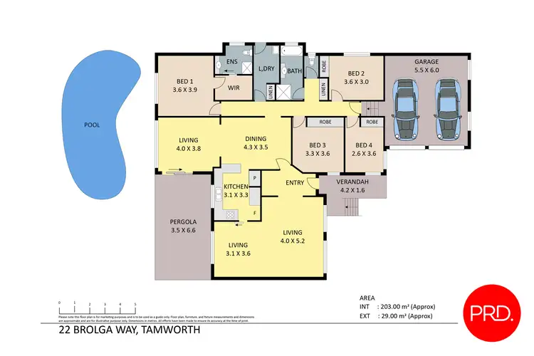 Floorplan of Homely house listing, 22 Brolga Way, Tamworth NSW 2340