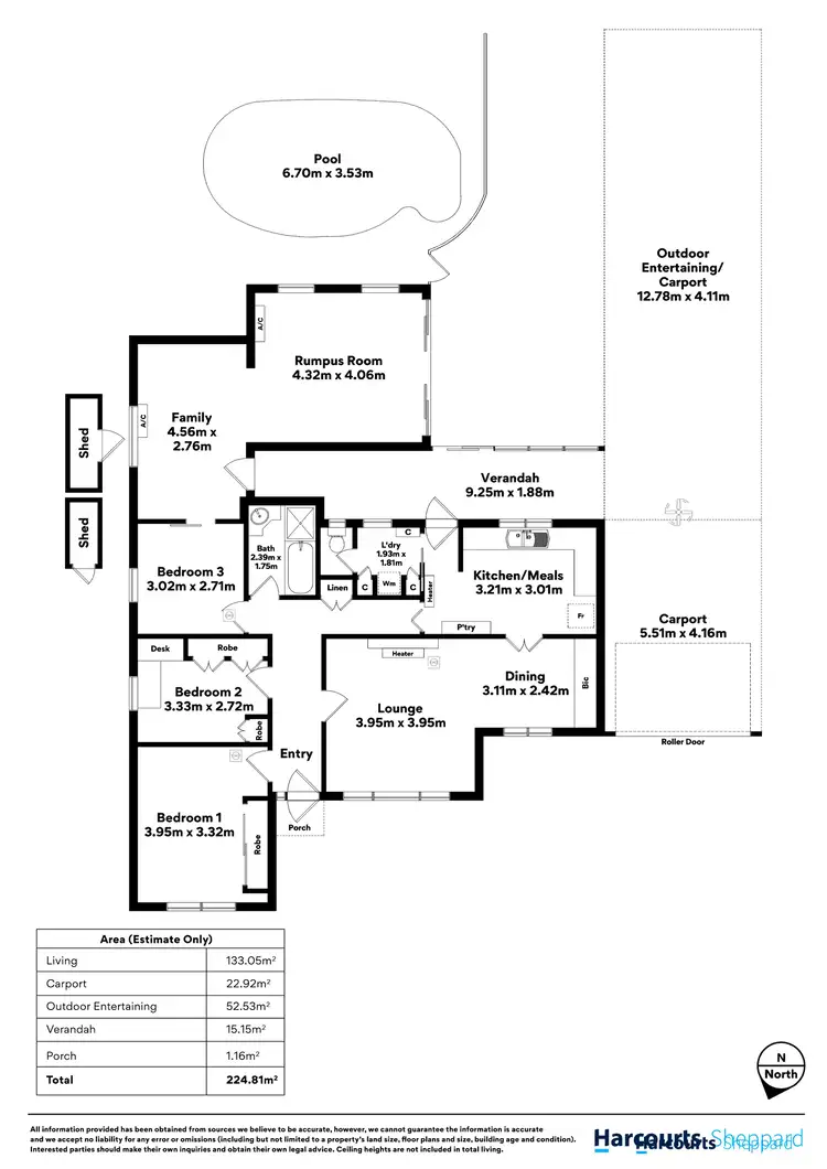 Floorplan of Homely house listing, 13 Jamaica Ave, Fulham Gardens SA 5024
