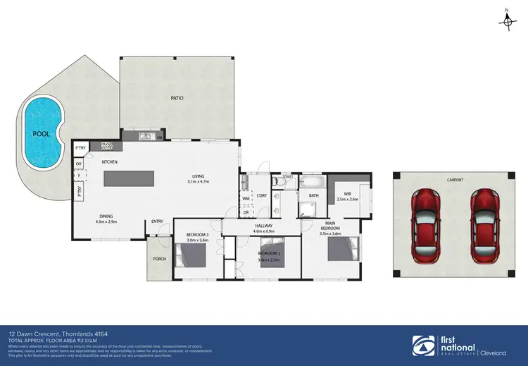Floorplan of Homely house listing, 12 Dawn Crescent, Thornlands QLD 4164