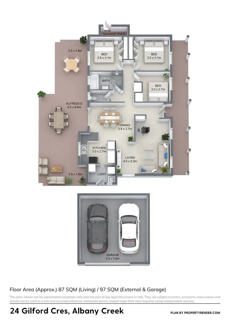 Floorplan of Homely house listing, 24 Gilford Crescent, Albany Creek QLD 4035
