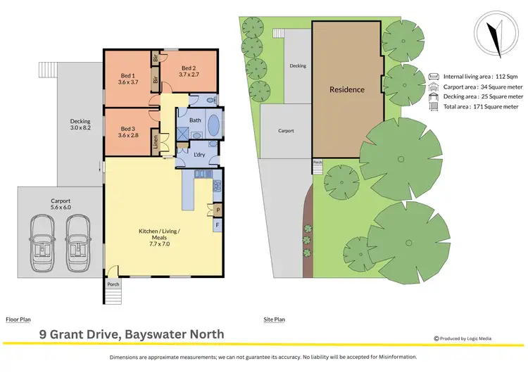 Floorplan of Homely unit listing, 9 Grant Drive, Bayswater North VIC 3153