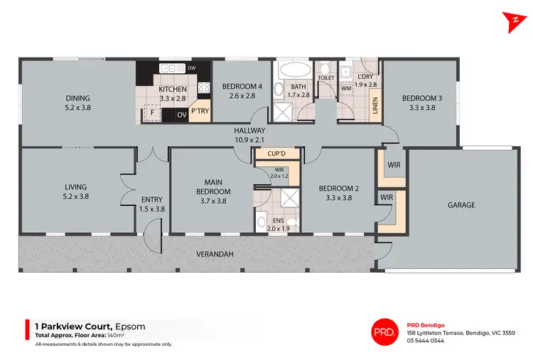 Floorplan of Homely house listing, 1 Parkview Court, Epsom VIC 3551