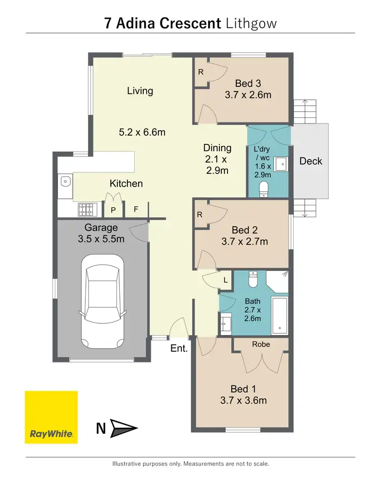 Floorplan of Homely house listing, 7 Adina Crescent, Lithgow NSW 2790