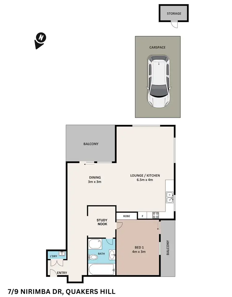 Floorplan of Homely apartment listing, 85/9 Nirimba Drive, Quakers Hill NSW 2763