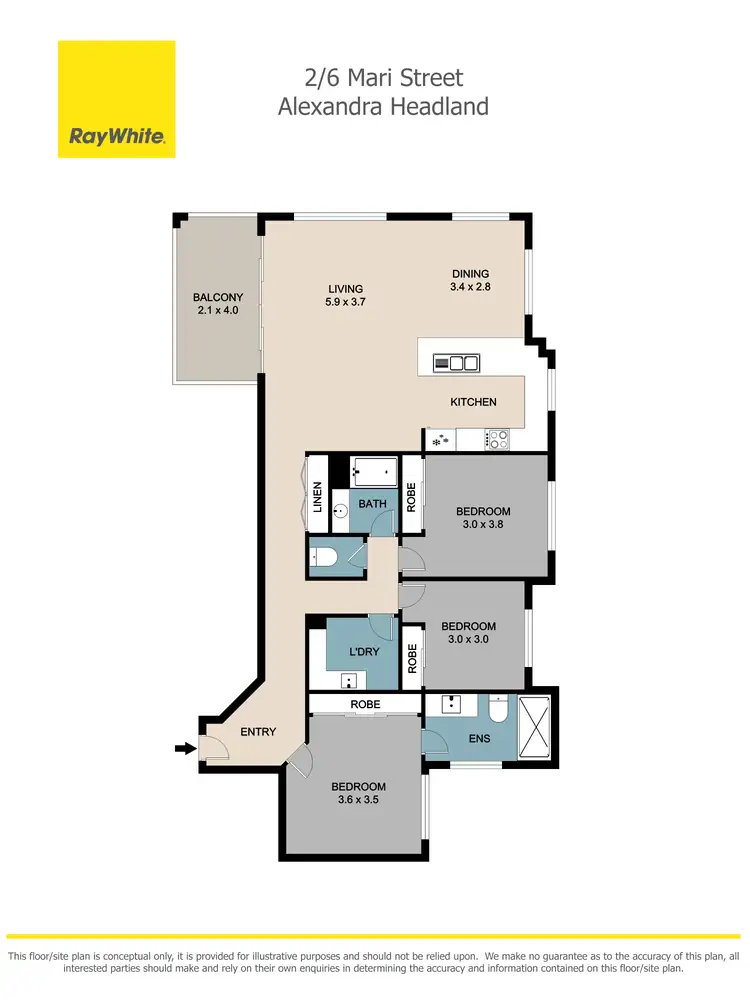 Floorplan of Homely unit listing, 2/6 Mari Street, Alexandra Headland QLD 4572