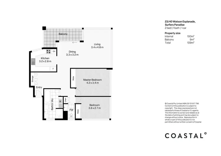 Floorplan of Homely apartment listing, 23/40 Watson Esplanade, Surfers Paradise QLD 4217