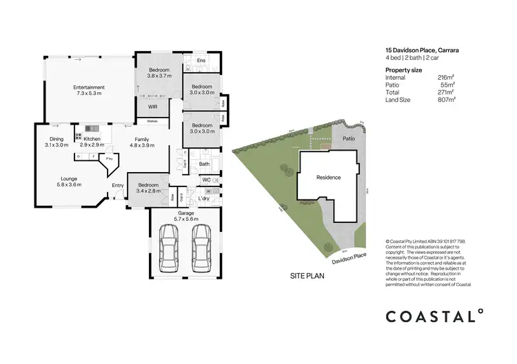 Floorplan of Homely house listing, 15 Davidson Place, Carrara QLD 4211