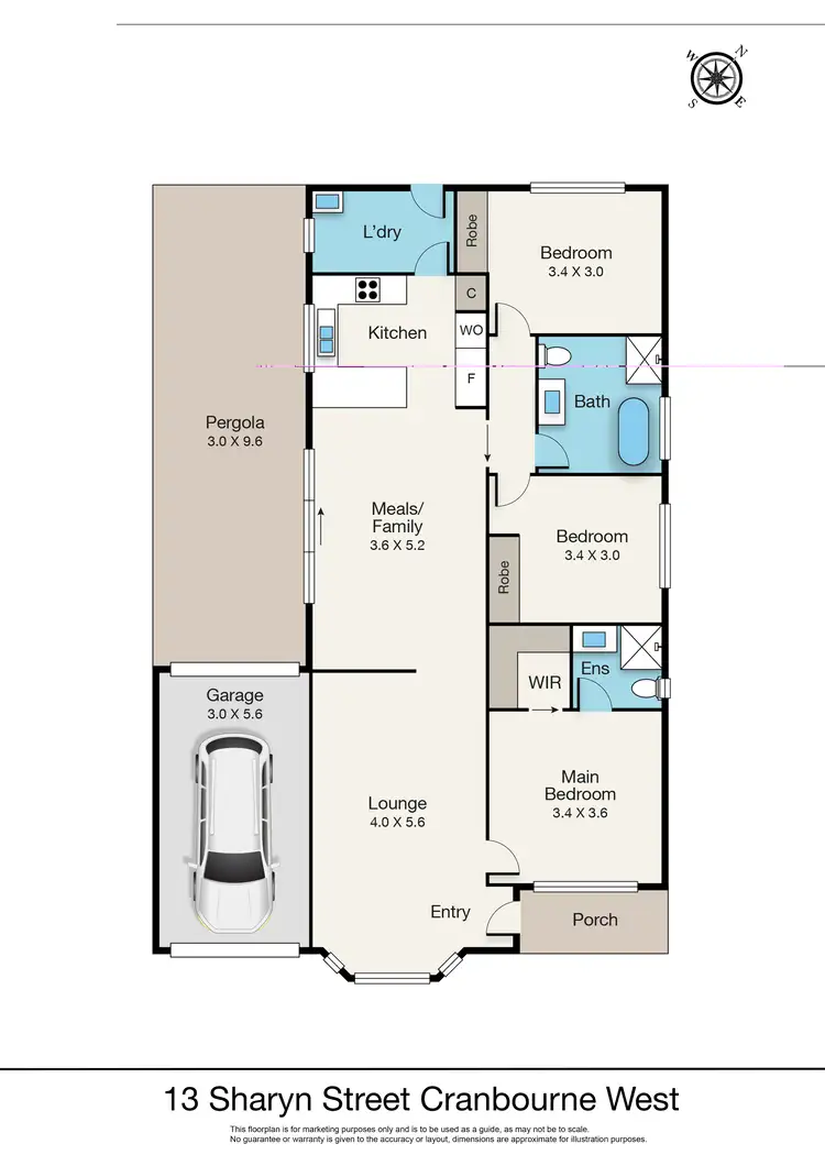 Floorplan of Homely house listing, 13 Sharyn Street, Cranbourne West VIC 3977