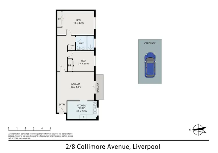 Floorplan of Homely unit listing, 2/8 Collimore Ave, Liverpool NSW 2170