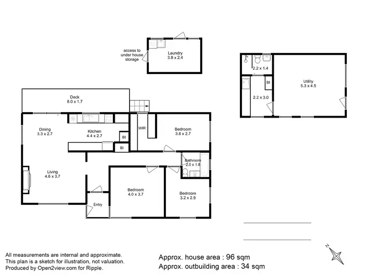 Floorplan of Homely house listing, 1 Broad Street, Lindisfarne TAS 7015