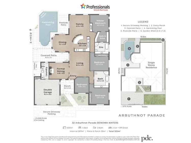Floorplan of Homely house listing, 32 Arbuthnot Parade, Benowa Waters QLD 4217