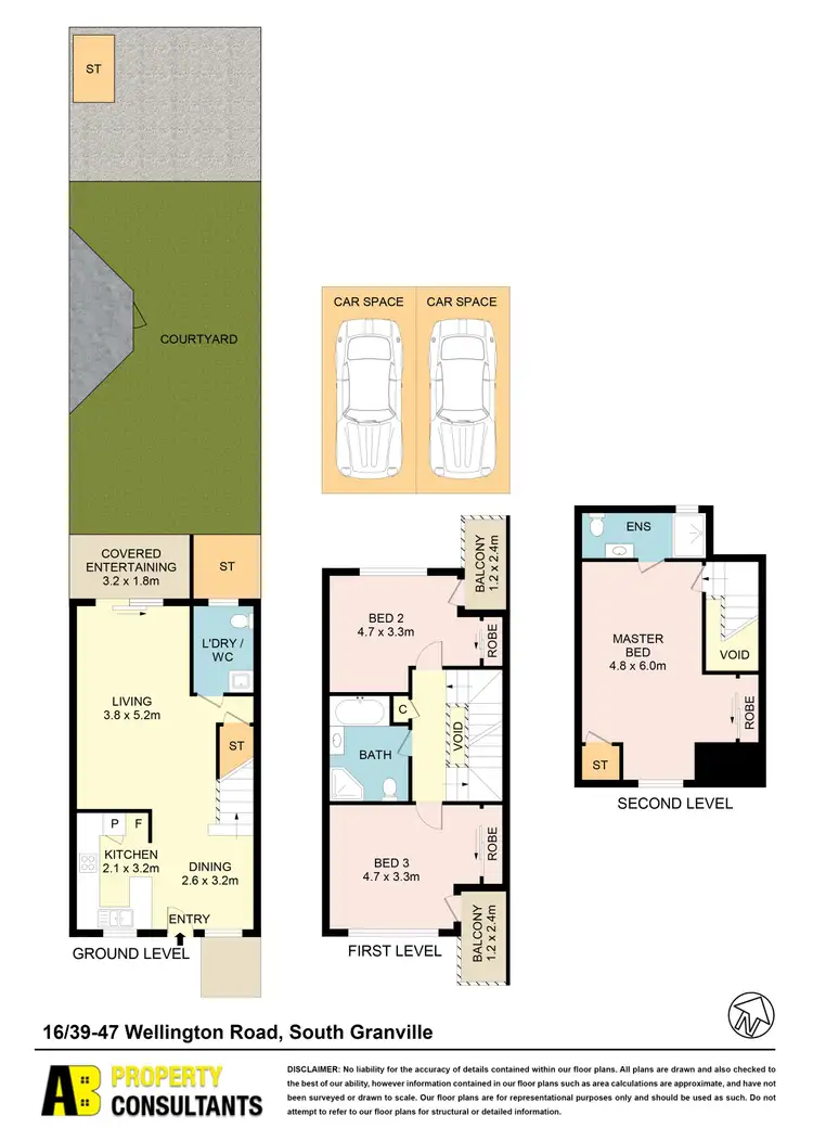 Floorplan of Homely townhouse listing, 16/39-47 Wellington Road, South Granville NSW 2142