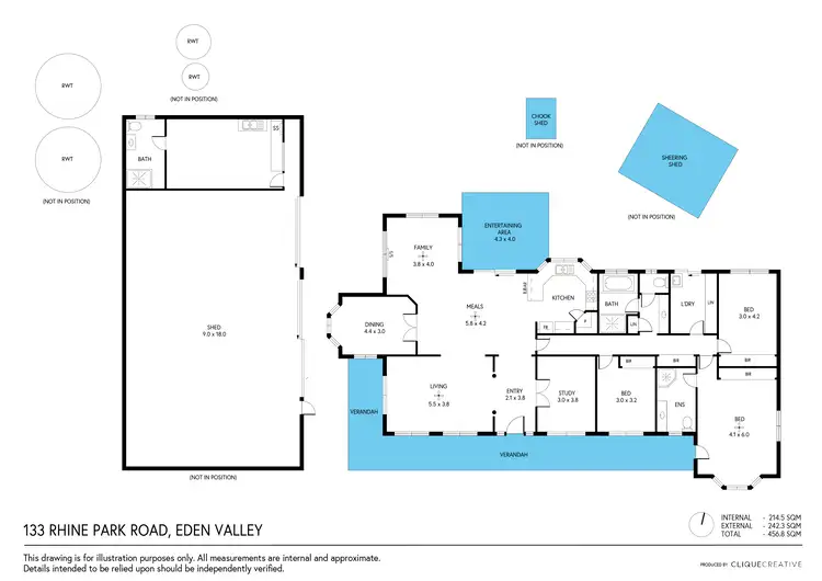Floorplan of Homely rural property listing, 133 Rhine Park Road, Eden Valley SA 5235
