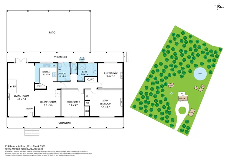 Floorplan of Homely house listing, 119 Reservoir Road, Ross Creek VIC 3351