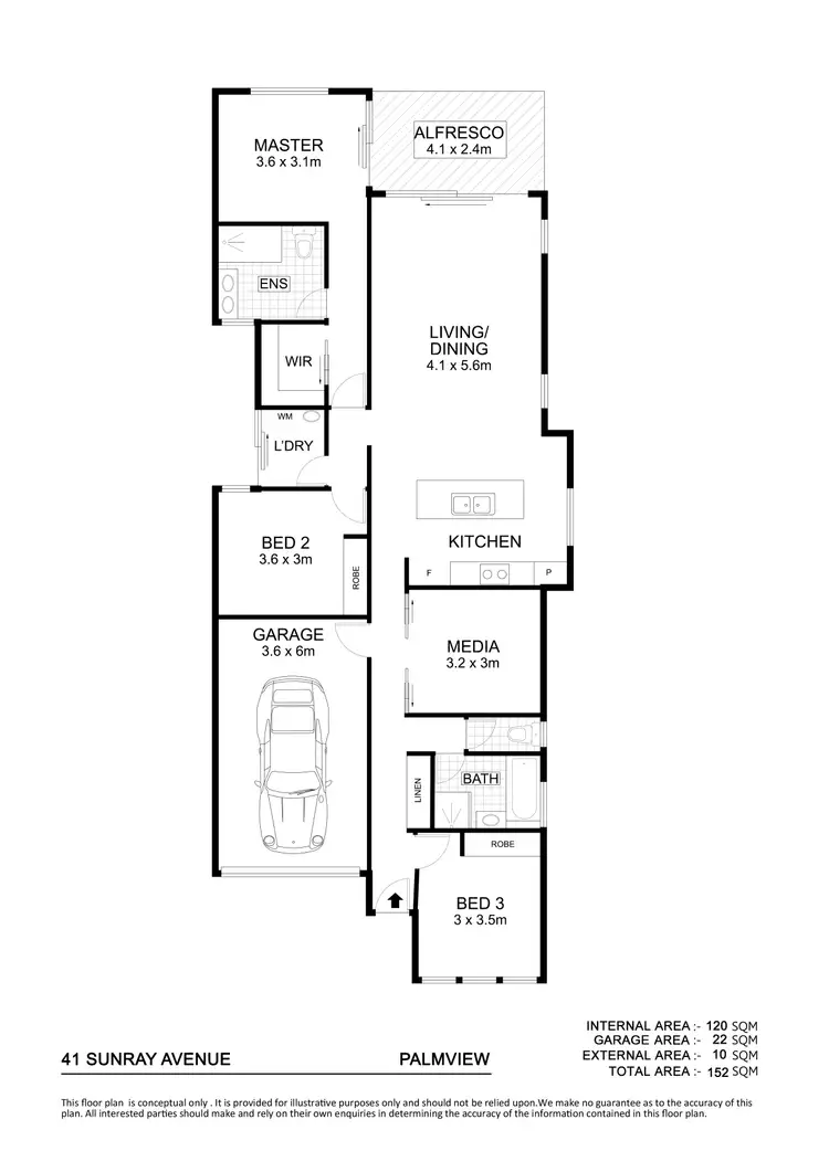 Floorplan of Homely house listing, 41 Sunray Avenue, Palmview QLD 4553