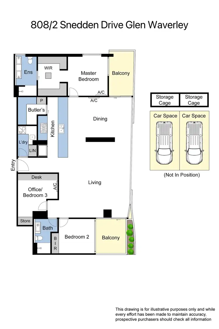 Floorplan of Homely apartment listing, 808/2 Snedden Drive, Glen Waverley VIC 3150