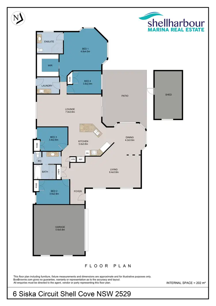 Floorplan of Homely house listing, 6 Siska Circuit, Shell Cove NSW 2529