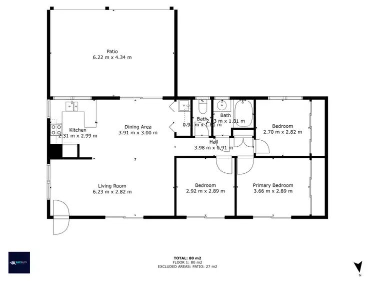 Floorplan of Homely house listing, 3 Hansen Street, Burnett Heads QLD 4670