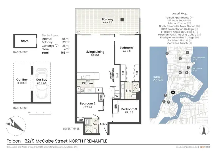 Floorplan of Homely apartment listing, 22/9 Mccabe Street, North Fremantle WA 6159