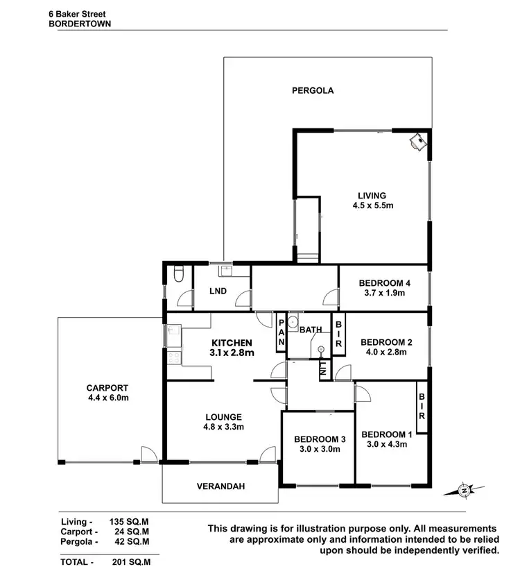 Floorplan of Homely house listing, 6 Baker Street, Bordertown SA 5268