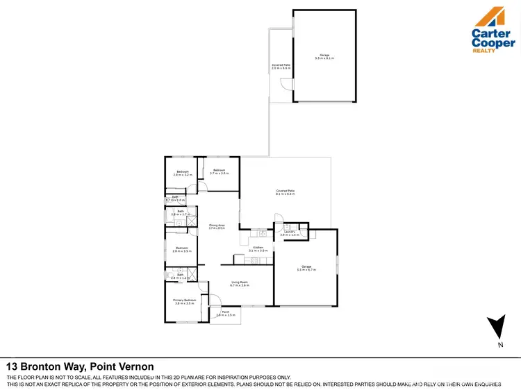 Floorplan of Homely house listing, 13 Bronton Way, Point Vernon QLD 4655