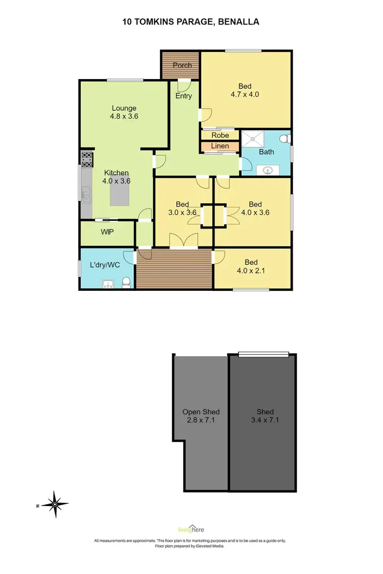 Floorplan of Homely house listing, 10 Tomkins Parade, Benalla VIC 3672
