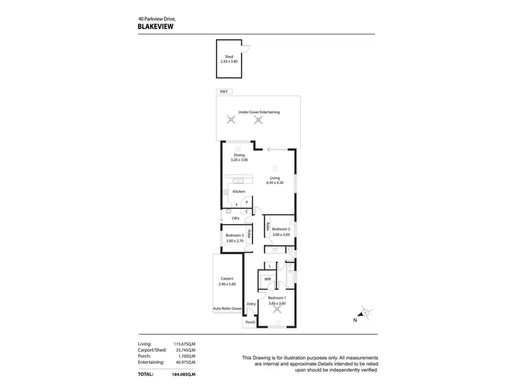 Floorplan of Homely house listing, 40 Parkview Drive, Blakeview SA 5114