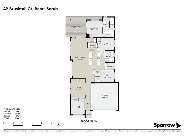 Floorplan of Homely house listing, 42 Brushtail Court, Bahrs Scrub QLD 4207
