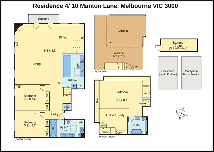 Floorplan of Homely apartment listing, 3 and 4/10 Manton Lane, Melbourne VIC 3000