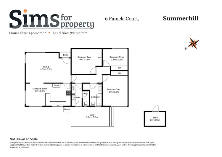 Floorplan of Homely house listing, 6 Pamela Court, Summerhill TAS 7250