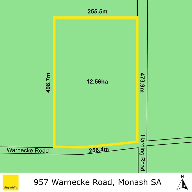 Floorplan of Homely land listing, 957 Warnecke Road, Monash SA 5342