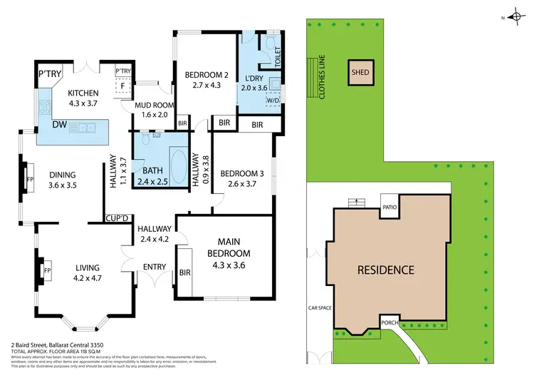 Floorplan of Homely house listing, 2 Baird Street, Ballarat Central VIC 3350