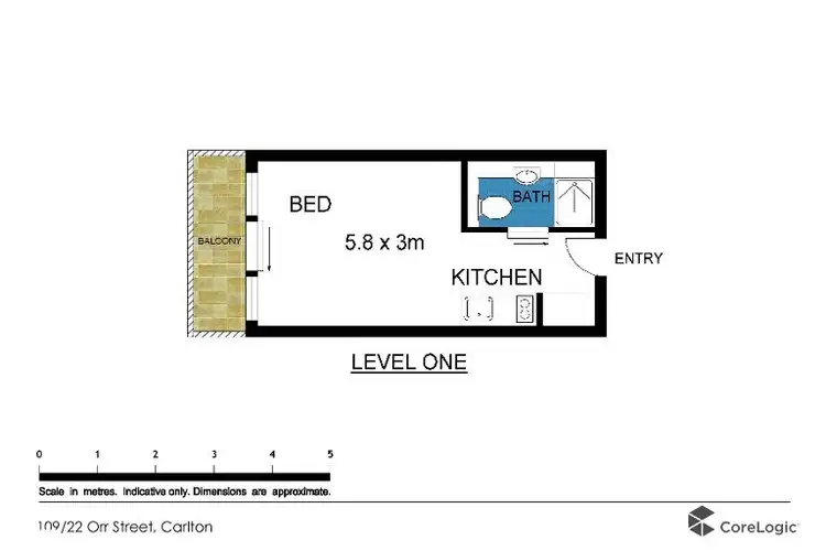 Floorplan of Homely apartment listing, 609/22 Orr St, Carlton VIC 3053