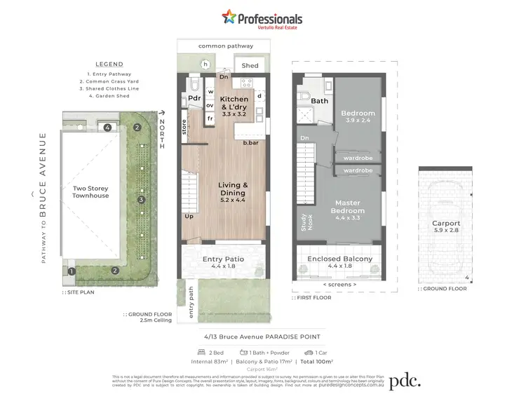 Floorplan of Homely house listing, 4/13 Bruce Avenue, Paradise Point QLD 4216