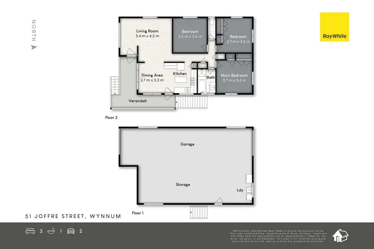 Floorplan of Homely house listing, 51 Joffre Street, Wynnum QLD 4178