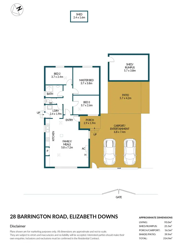 Floorplan of Homely house listing, 28 Barrington Road, Elizabeth Downs SA 5113