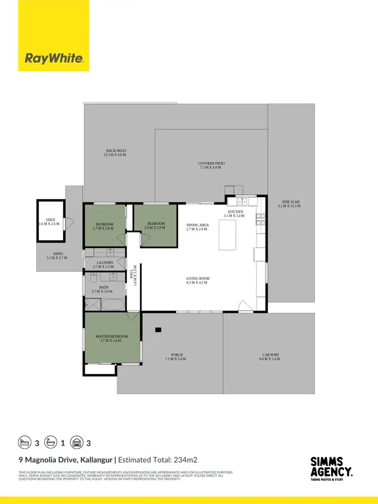 Floorplan of Homely house listing, 9 Magnolia Drive, Kallangur QLD 4503