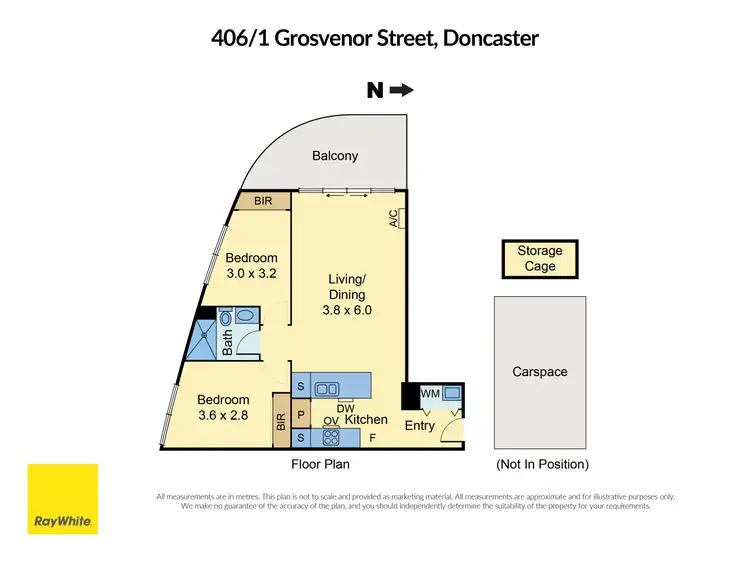 Floorplan of Homely apartment listing, 406/1 Grosvenor Street, Doncaster VIC 3108