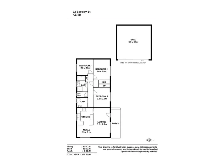 Floorplan of Homely house listing, 22 Barclay Street, Keith SA 5267