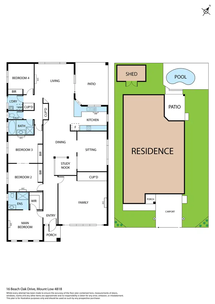 Floorplan of Homely house listing, 16 Beach Oak Drive, Mount Low QLD 4818