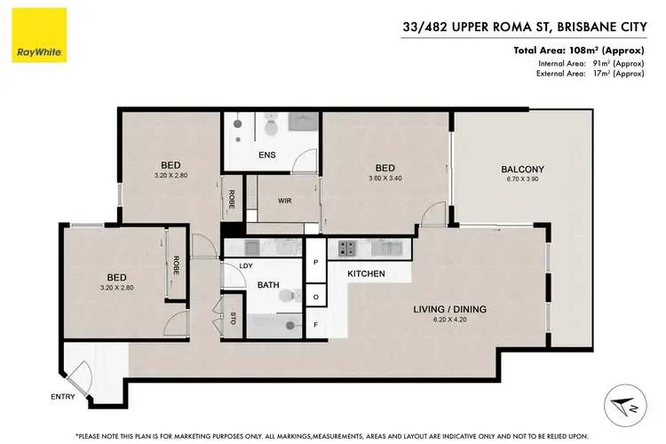 Floorplan of Homely apartment listing, 33/482 Upper Roma Street, Brisbane City QLD 4000
