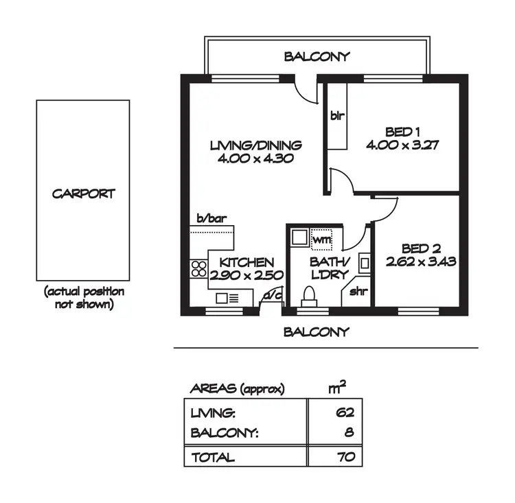 Floorplan of Homely unit listing, 5/43 Fairview Terrace, Clearview SA 5085