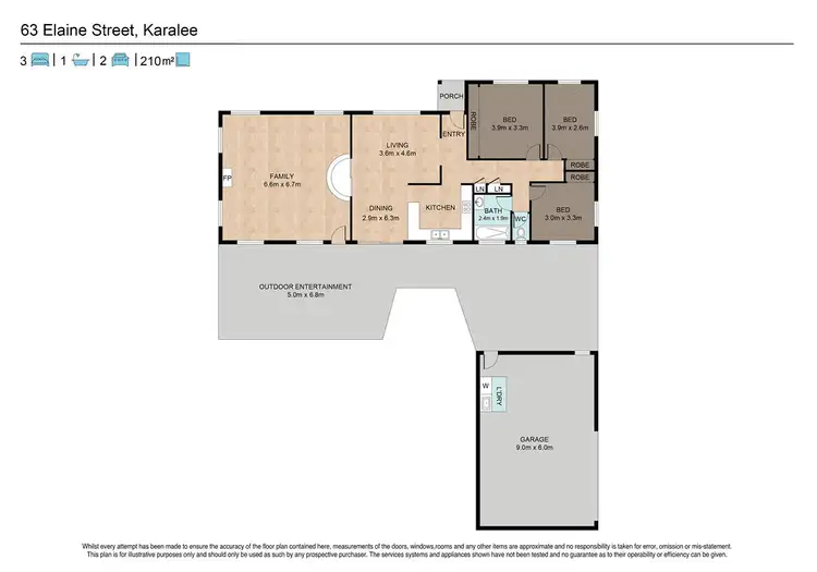 Floorplan of Homely house listing, 63 Elaine Street, Karalee QLD 4306