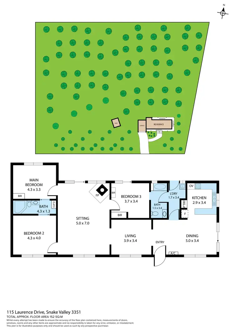 Floorplan of Homely house listing, 115 Laurence Drive, Snake Valley VIC 3351