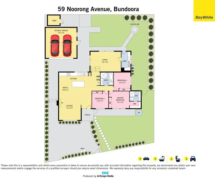 Floorplan of Homely house listing, 59 Noorong Avenue, Bundoora VIC 3083