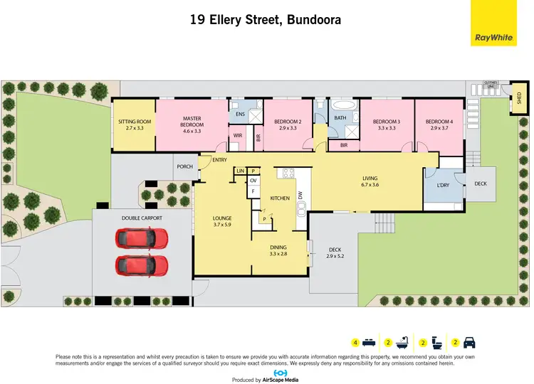 Floorplan of Homely house listing, 19 Ellery Street, Bundoora VIC 3083