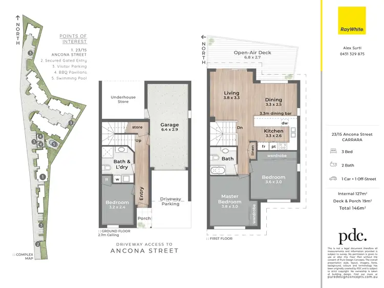Floorplan of Homely townhouse listing, 23/15 Ancona Street, Carrara QLD 4211